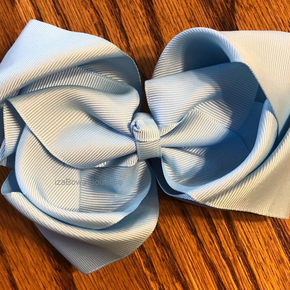 Baby Blue 6" Double Stacked Boutique Bows  5B1804  Handmade NWT Boutique
